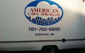 American Lawn Sprinkler logo on the side of a van
