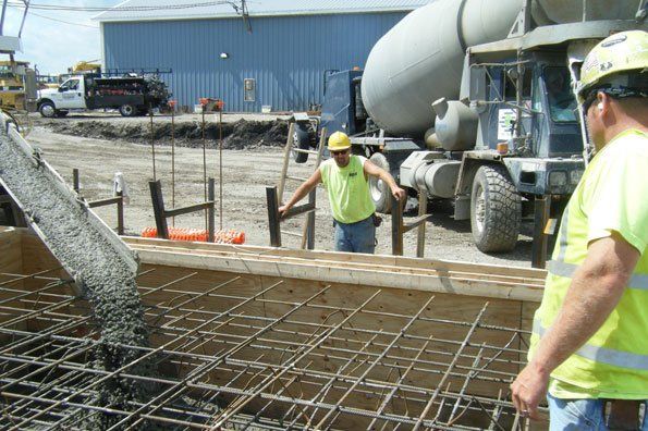 concrete cement laying