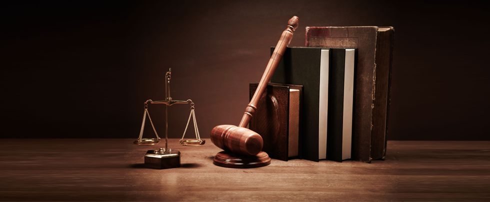 Gavel and scale of justice