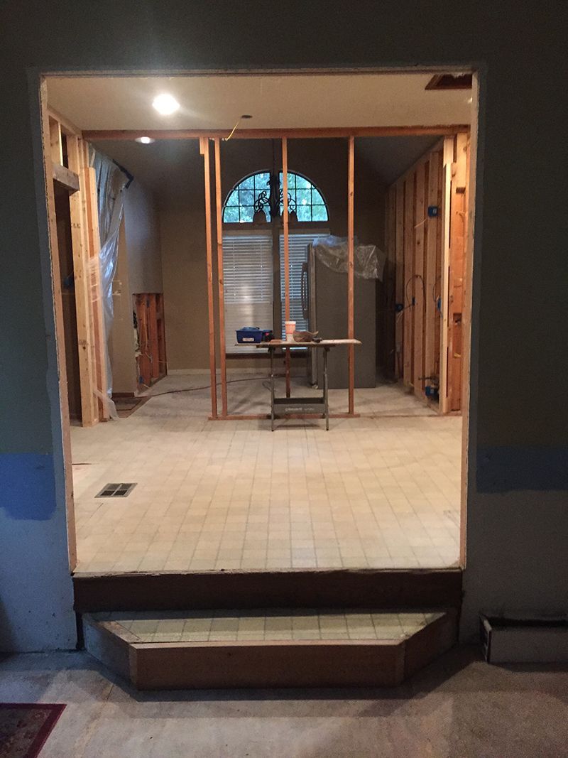 A picture of a room that is being remodeled