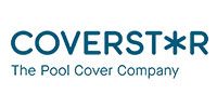 Coverstor logo with teal text and a star in the wordmark, plus the tagline “The Pool Cover Company”
