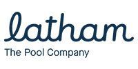 Latham The Pool Company logo in blue text on a white background