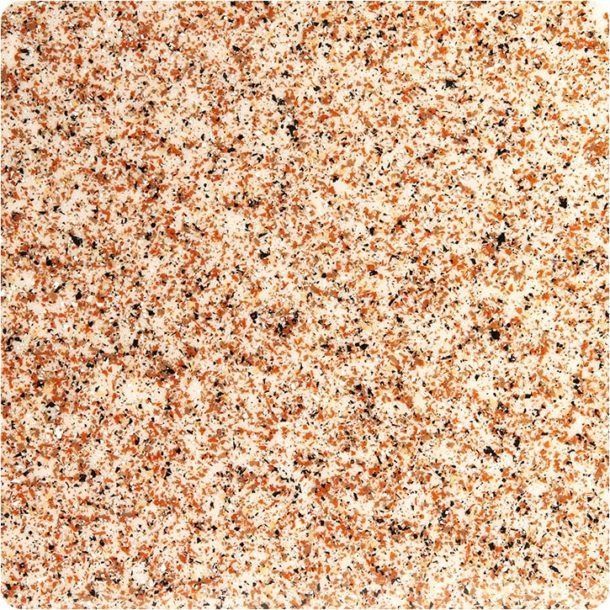 Beige speckled granite texture with reddish-brown and black flecks