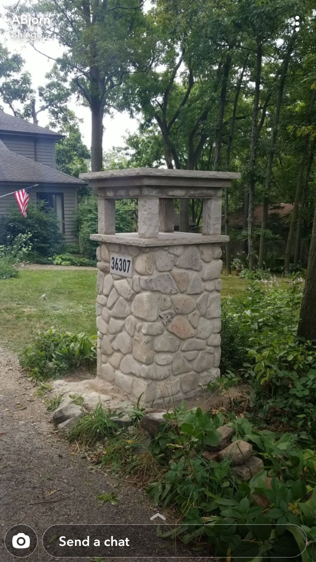 Concrete mailbox