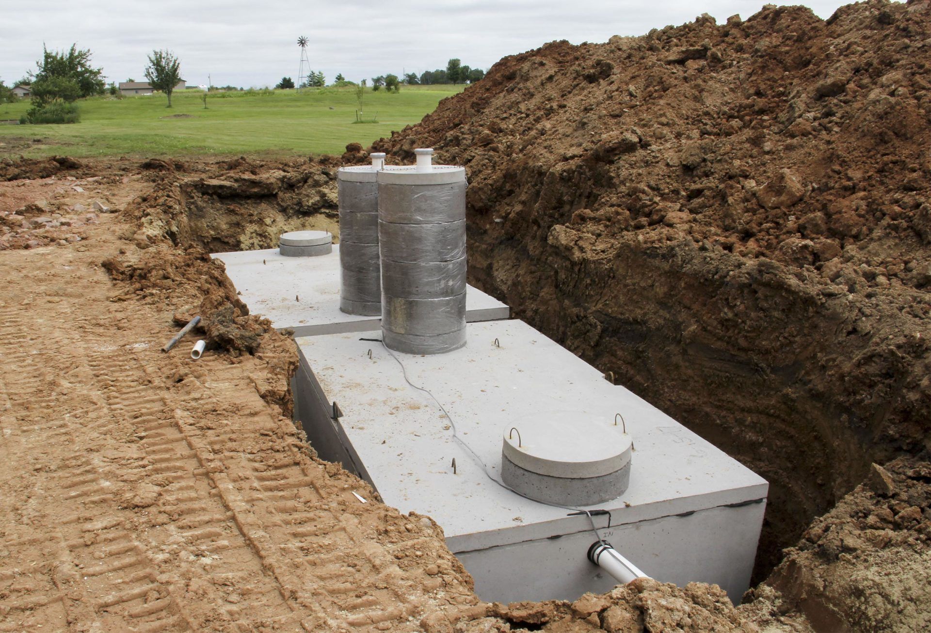 Septic tank installation