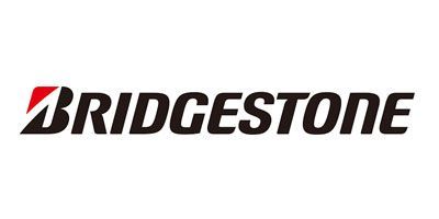 Bridgestone logo with a black and red stylized letter 