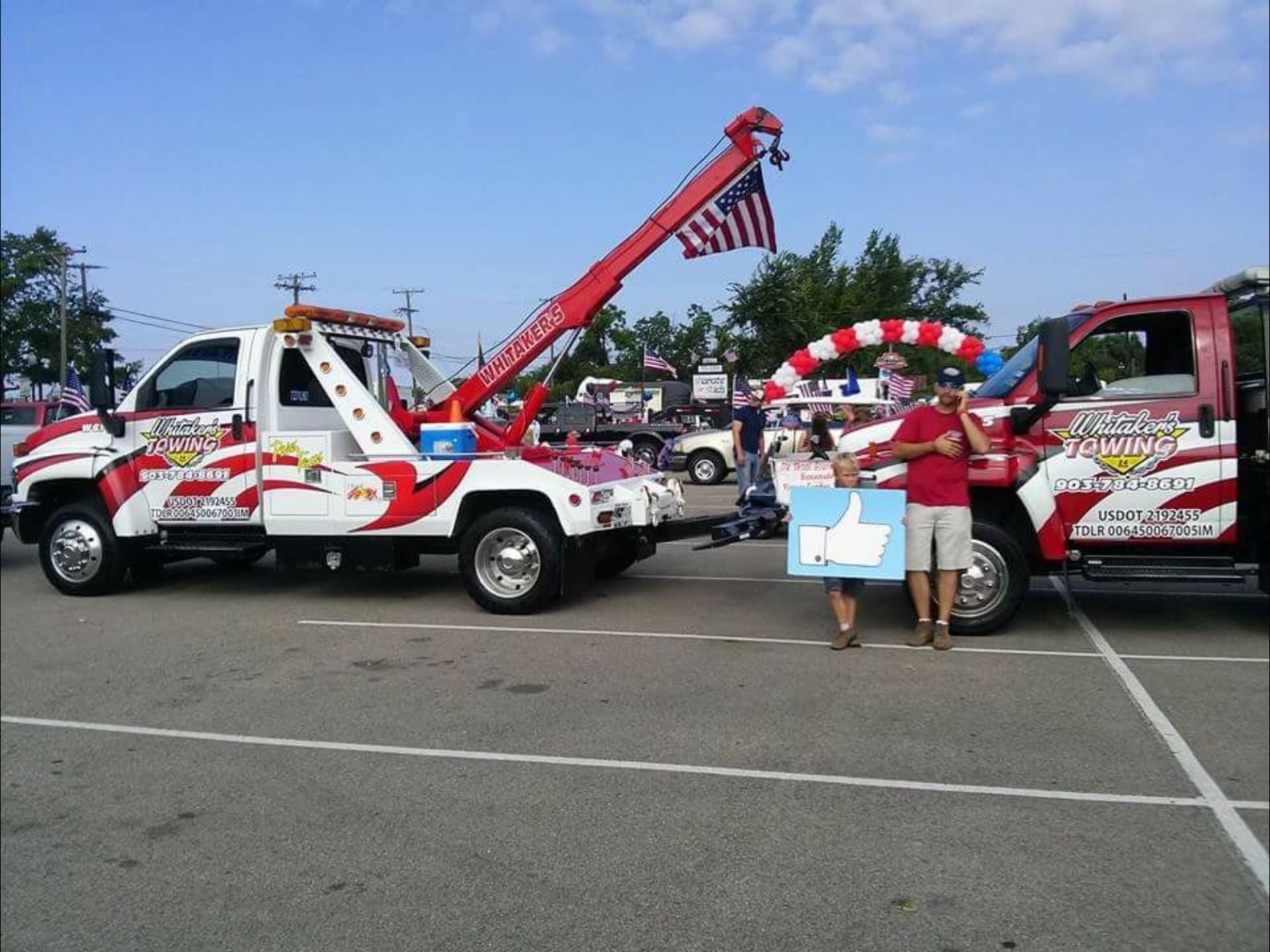 Whitaker's Towing service vehicles