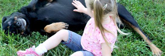 Girl with dog