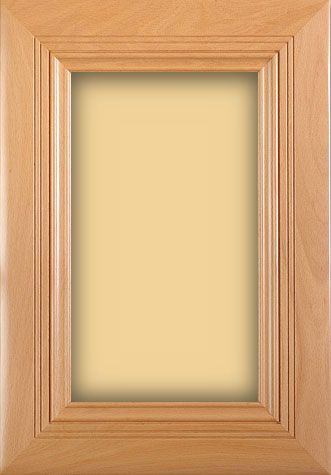 A picture frame with a yellow background and a wooden frame.