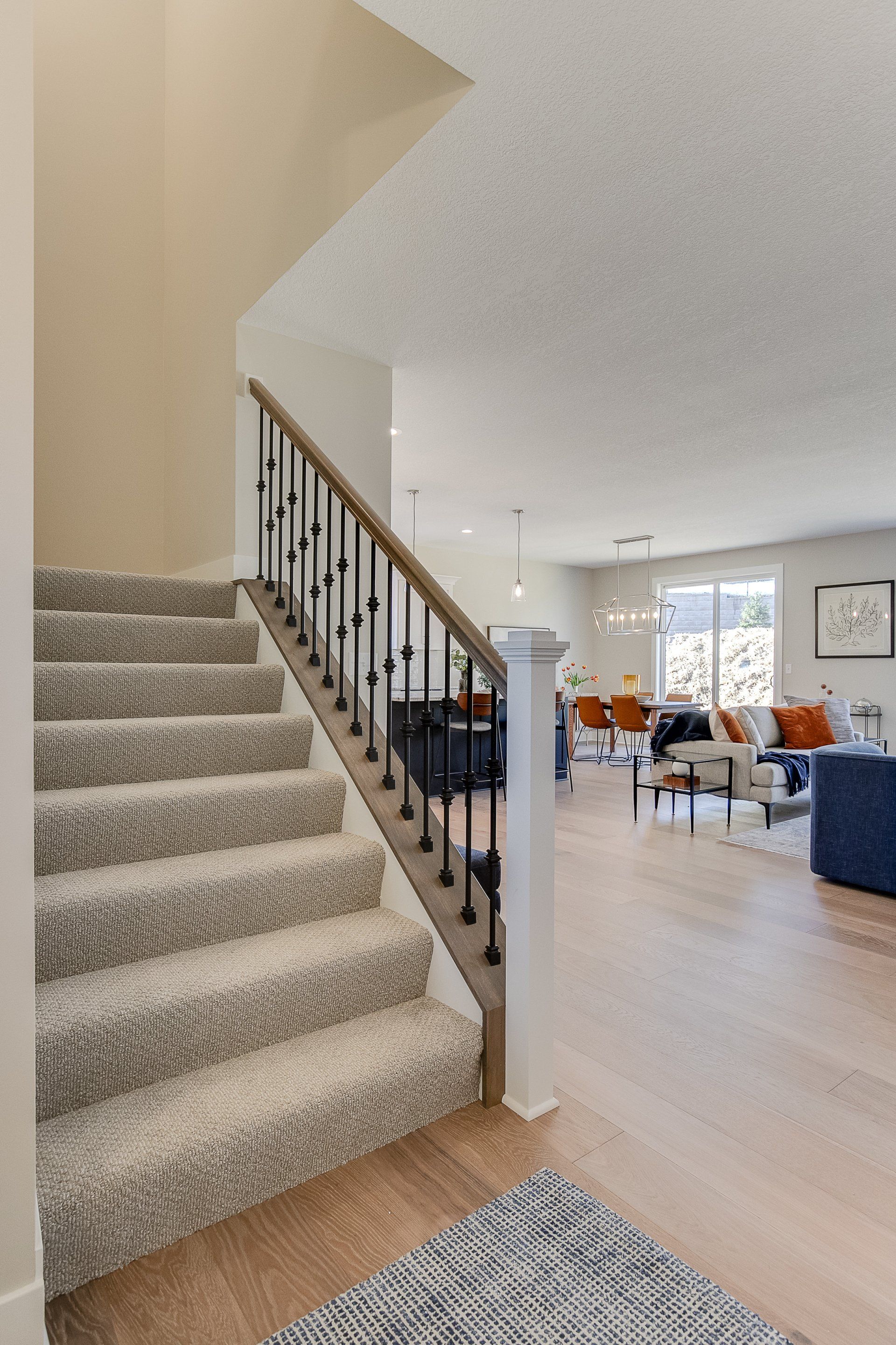 A staircase leading up to the second floor of a house.