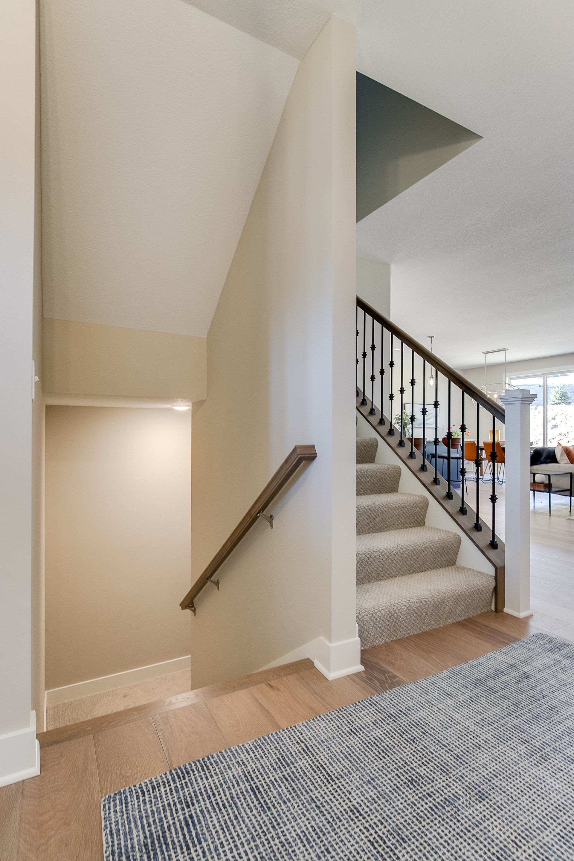 A staircase leading up to the second floor of a house.