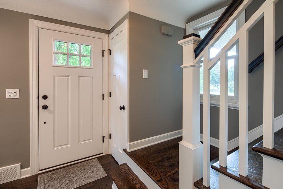 Front door and stairs