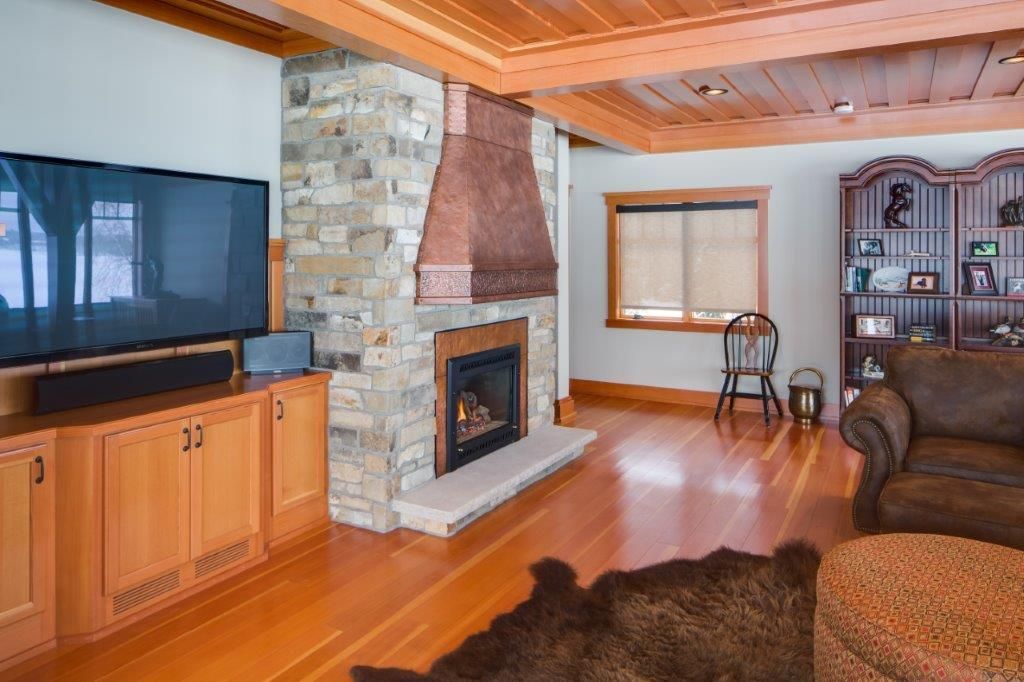 Beautiful fireplace area