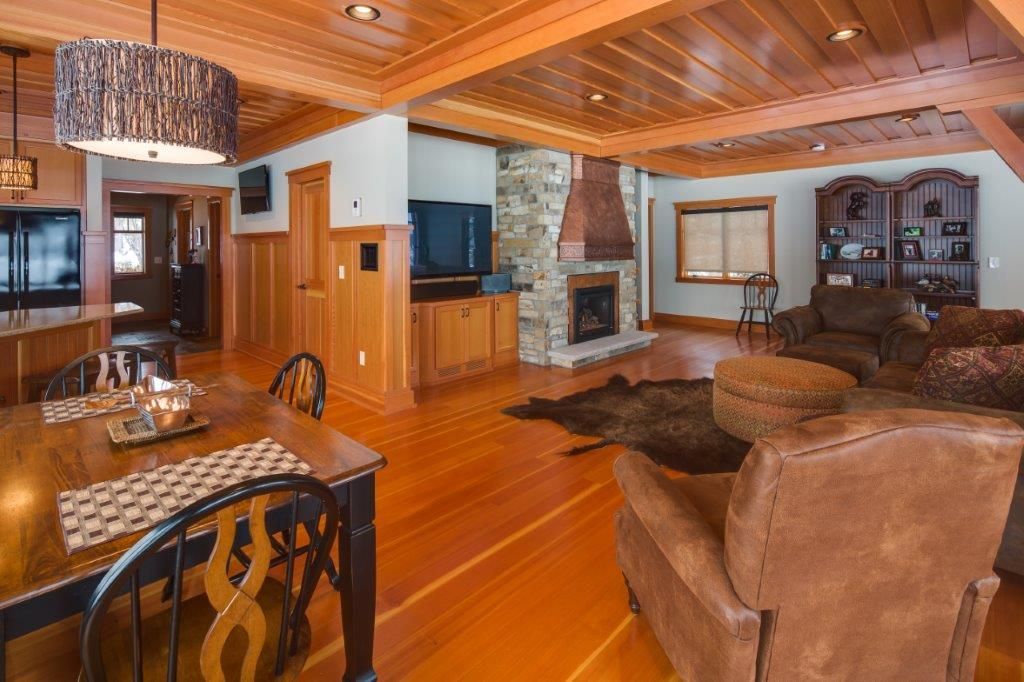 Lovely living area with fireplace