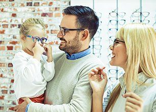 Learn More About Patient Center Family with eye glasses