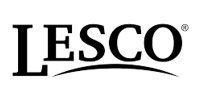LESCO logo in black font with a curved underline; the