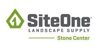 SiteOne Landscape Supply logo with a green pentagon and the number 1, dark gray text, and a tagline.