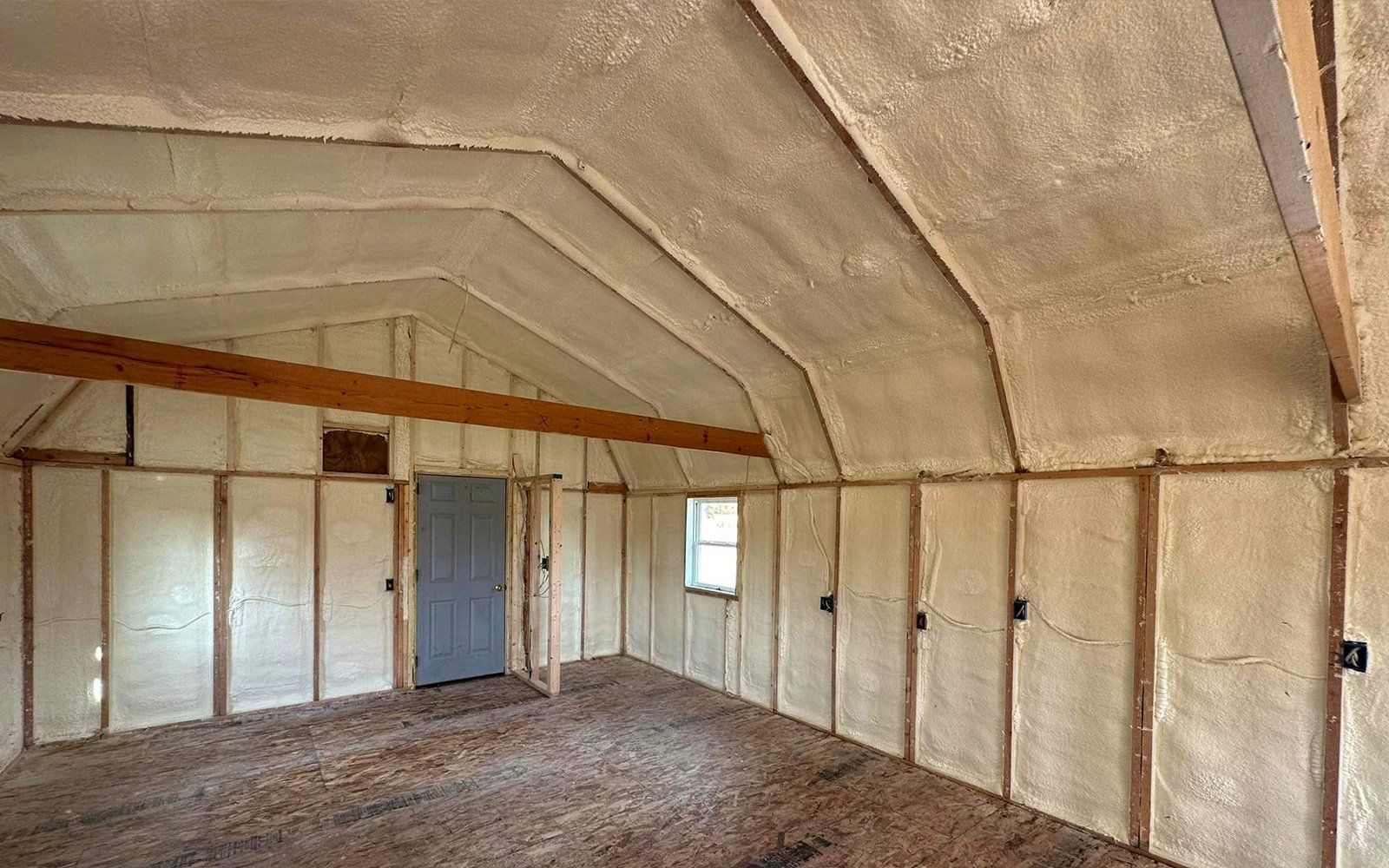 Spray foam insulation