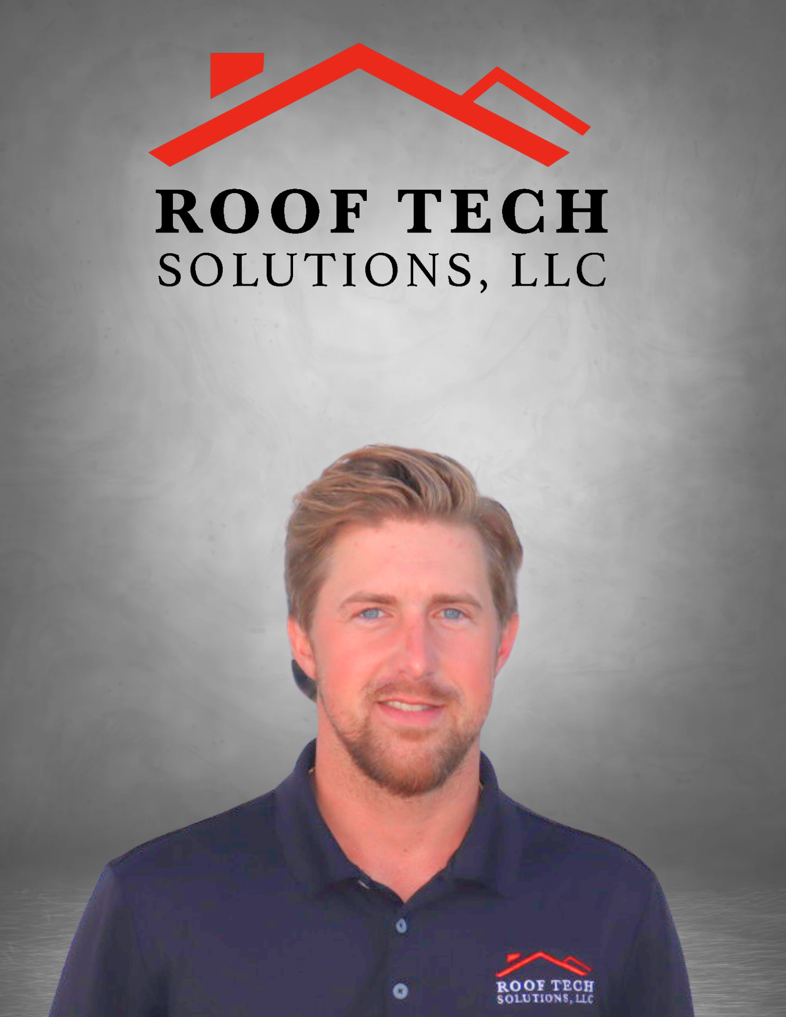 Man in a blue shirt smiling, with 