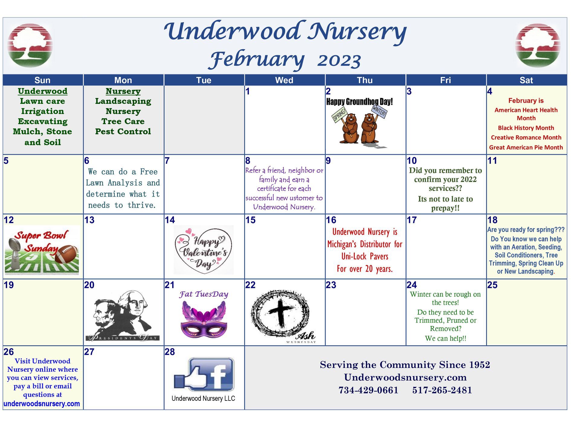 Underwood Nursery Gallery Adrian, MI