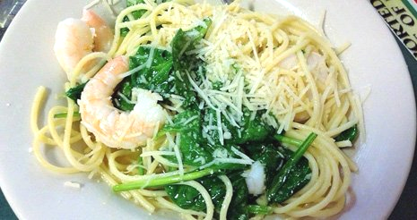 Italian dish - pasta with shrimp