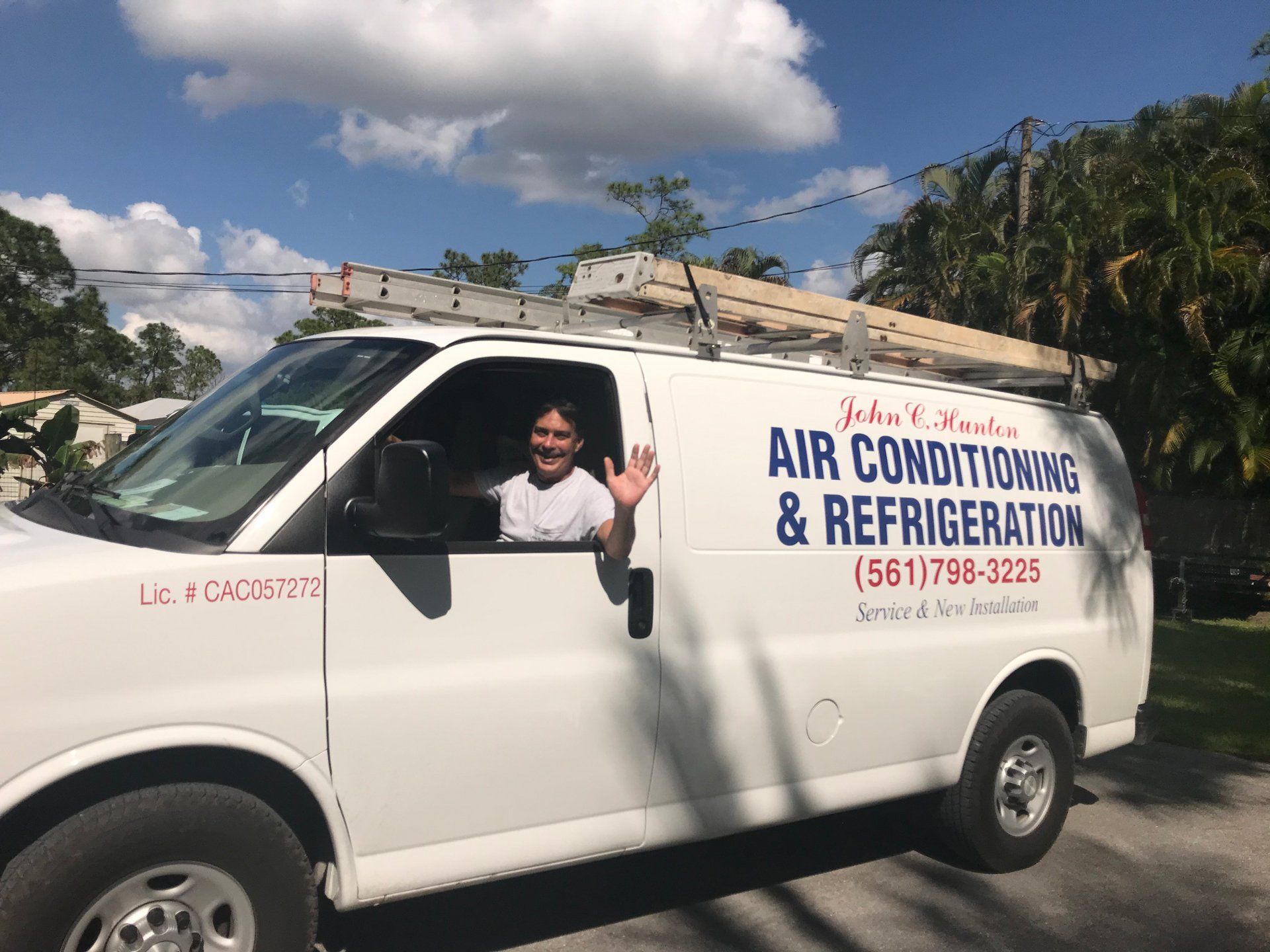 John C Hunton Air Conditioning & Refrigeration service van