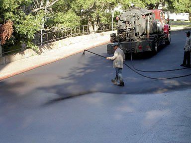 Seal coat parking lot