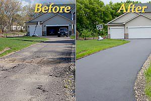 Asphalt driveway paving