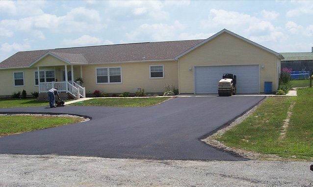 Asphalt driveway paving