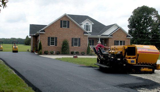 Asphalt driveway paving