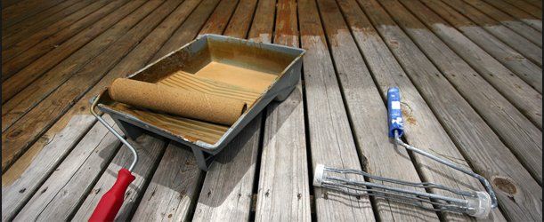 Deck staining