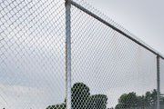 Galvanized link fence