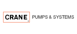 Crane Pumps & Systems logo. The word CRANE in black with an orange box, followed by