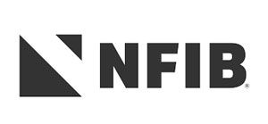 NFIB logo in black and white with geometric square icon and bold lettering