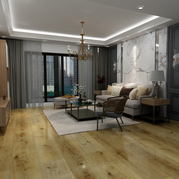 A living room with a couch and a coffee table.