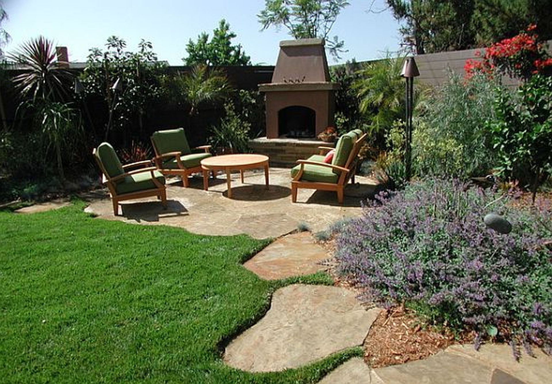 backyard and walkway