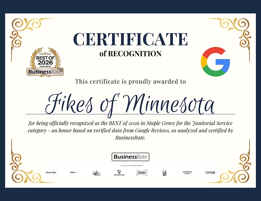 Certificate of recognition for Fikes of Minnesota with gold border and Google logo