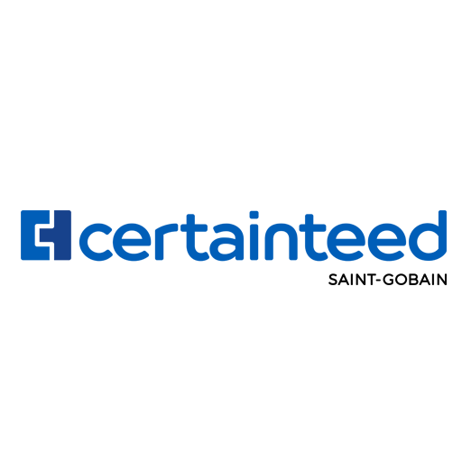 The blue CertainTeed logo with the text SAINT-GOBAIN in smaller, black letters underneath.