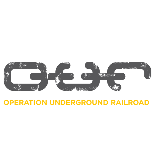 Logo for Operation Underground Railroad featuring a stylized, distressed grey chain link icon above the organization's name.
