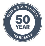 50 year fade and stain limited warranty