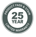25 year product fade & stain warranty
