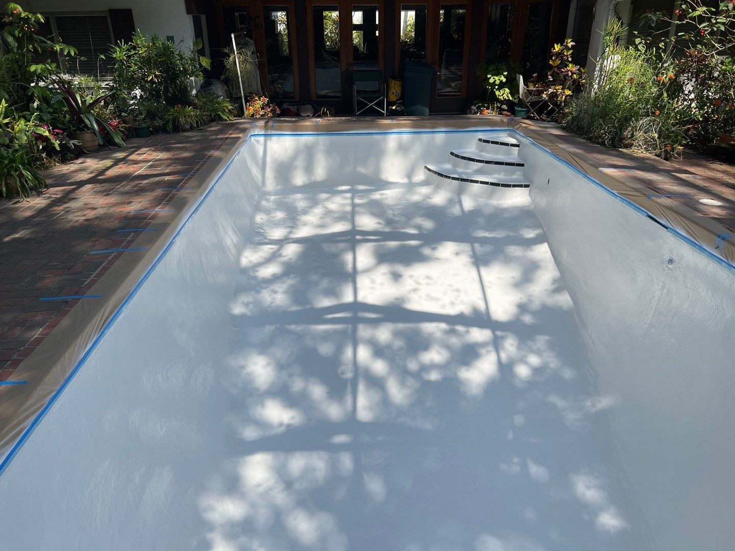 after fiberglass overlay work