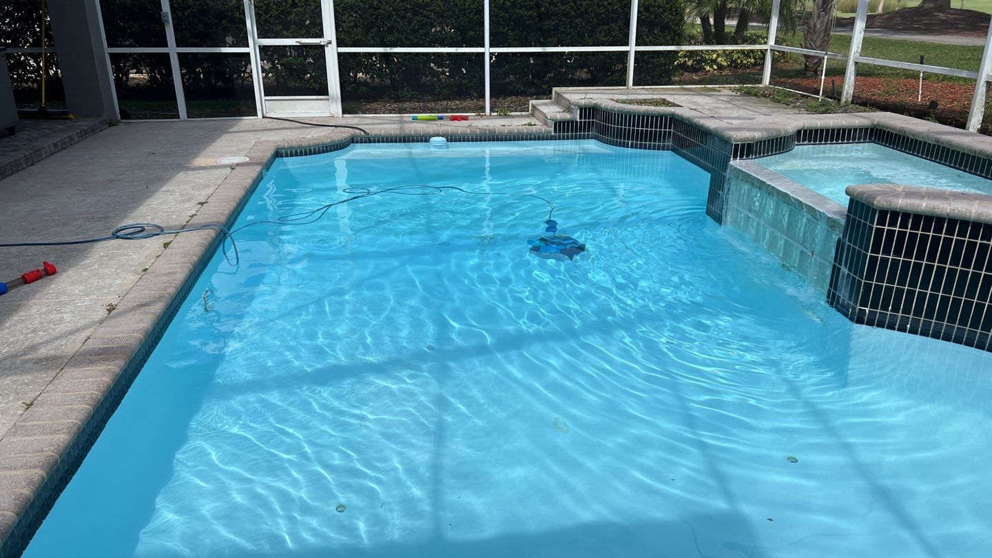 paver and swimming pool