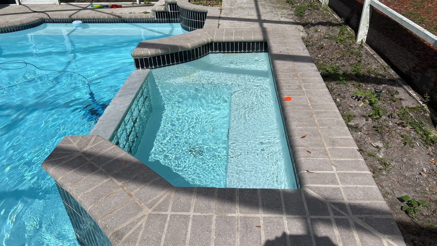 after plastered pool
