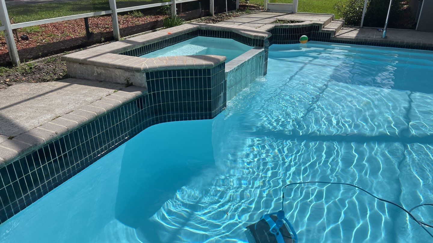 plastered and tiled pool