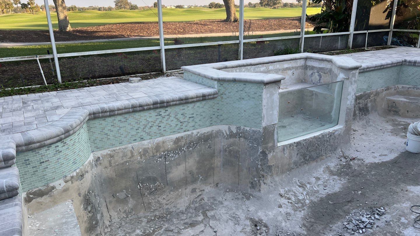 before plastered pool