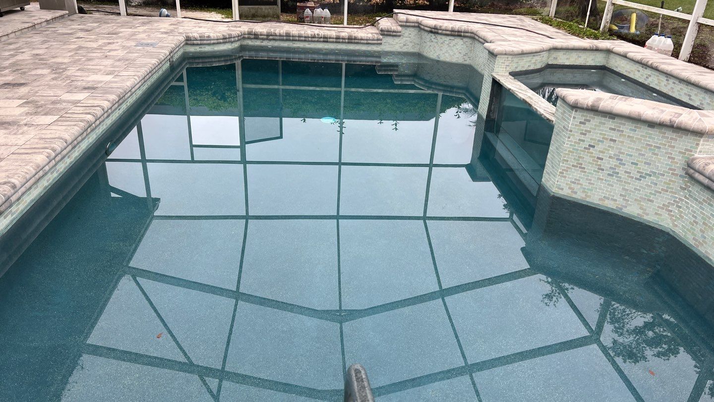 plastered pool