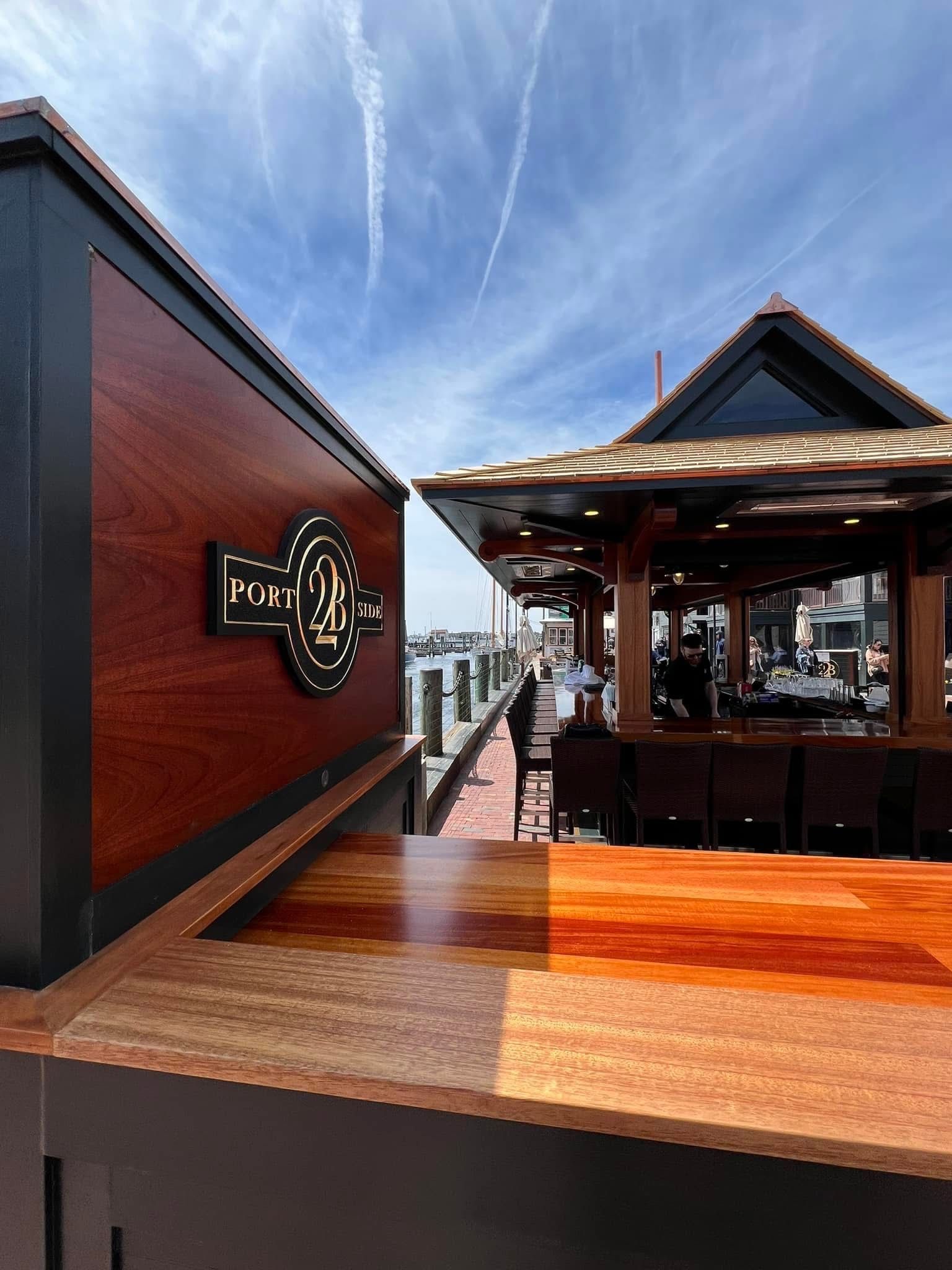 Exterior of a bar on a pier
