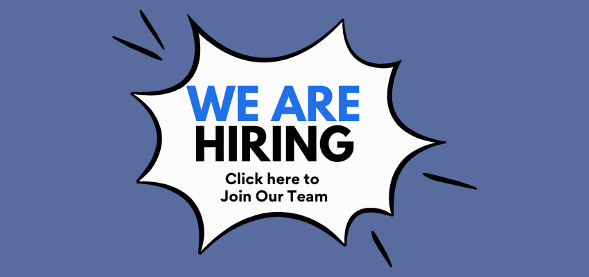 We are Hiring banner Click here to join our team