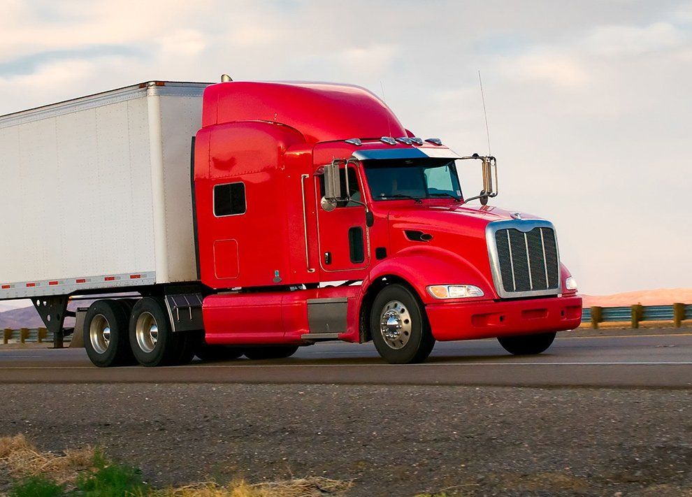 Semi truck on the road